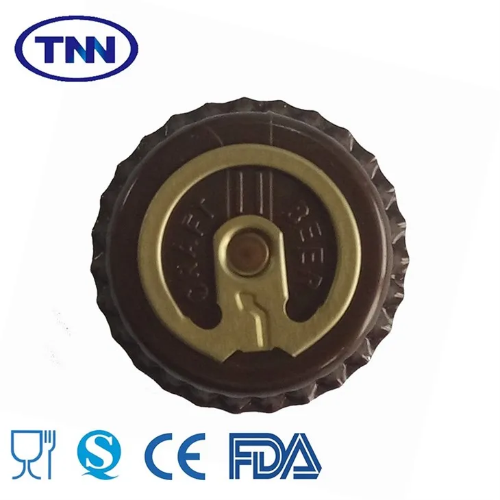 Empty Bottle Glass 330ml Crown Cap Ring Pull Cap Opening
